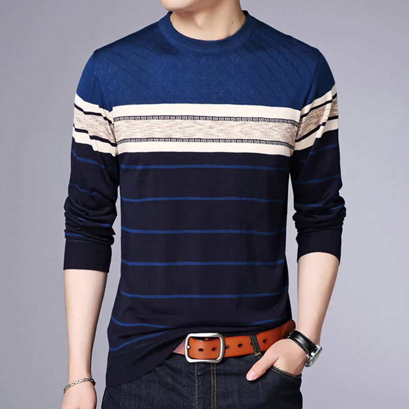 Striped Knit Pullover