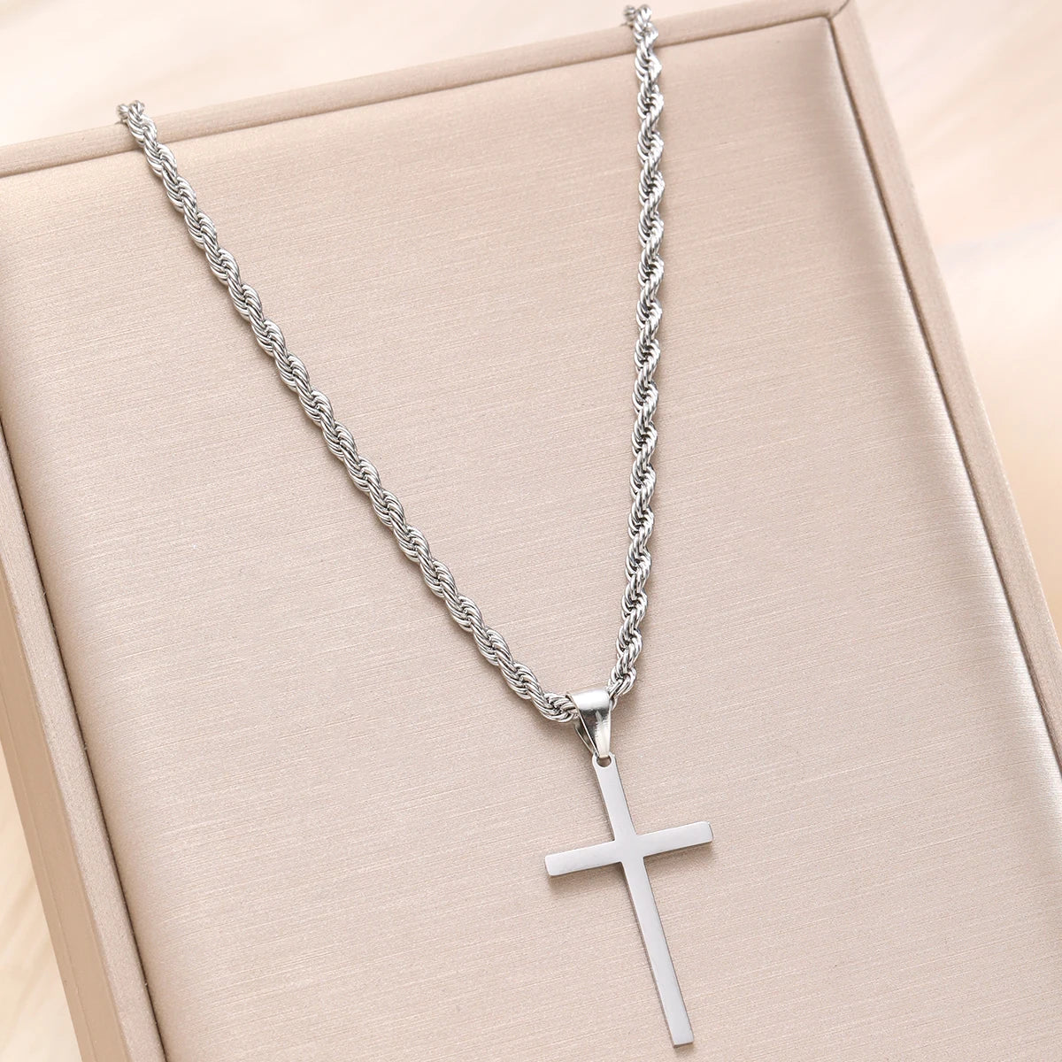 Steel Cross Necklace