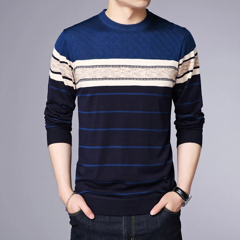 Striped Knit Pullover