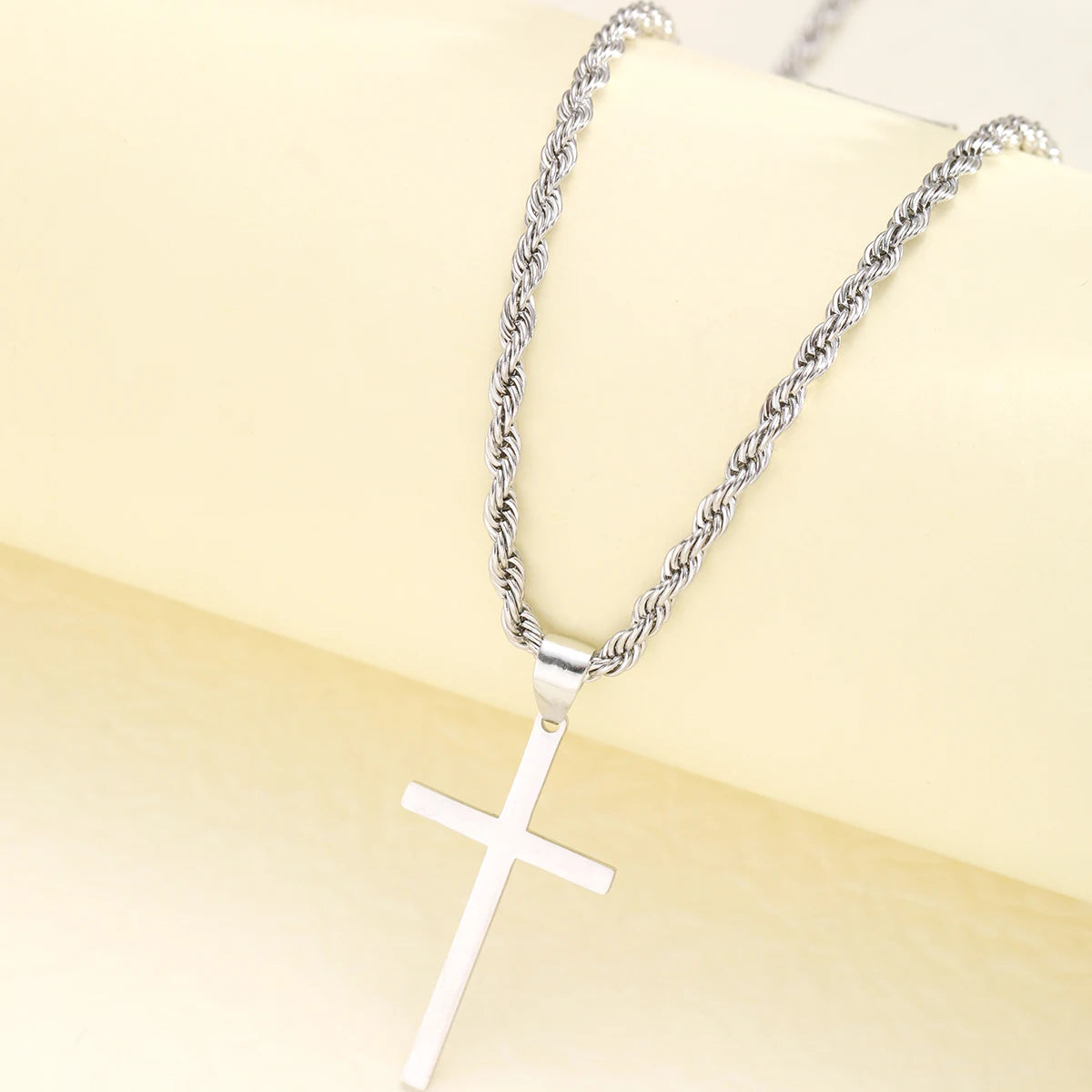 Steel Cross Necklace