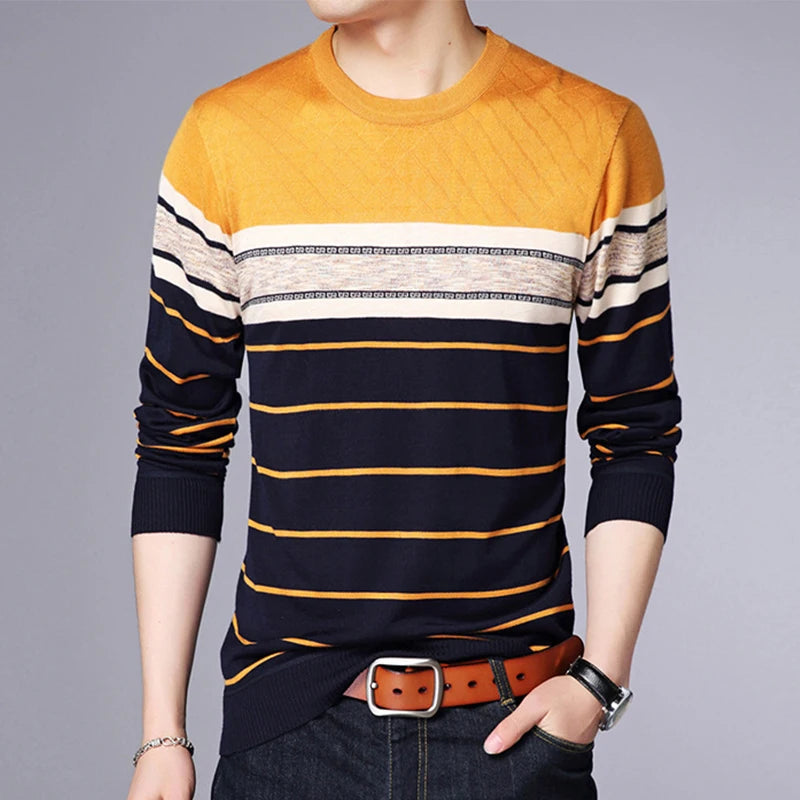 Striped Knit Pullover