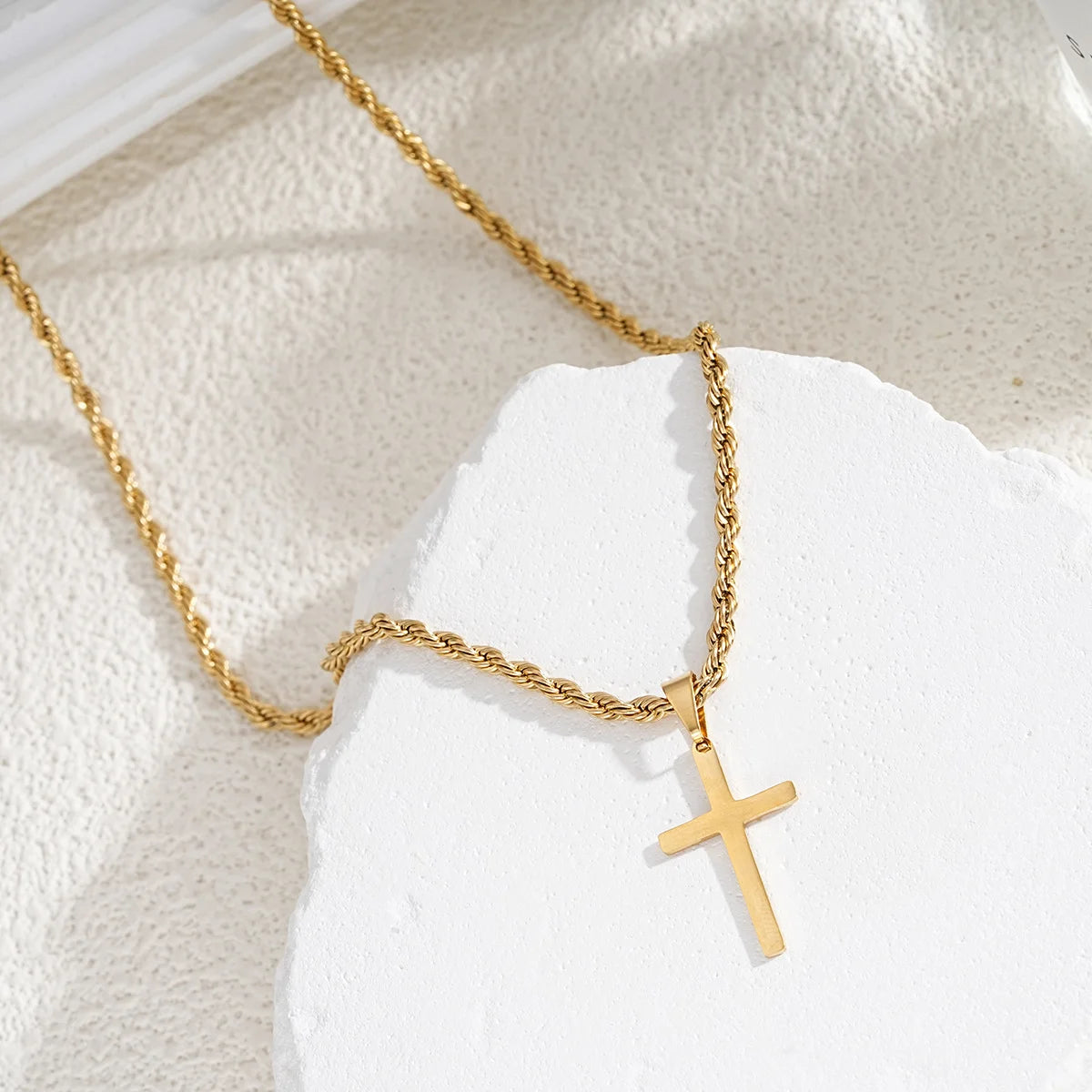 Steel Cross Necklace