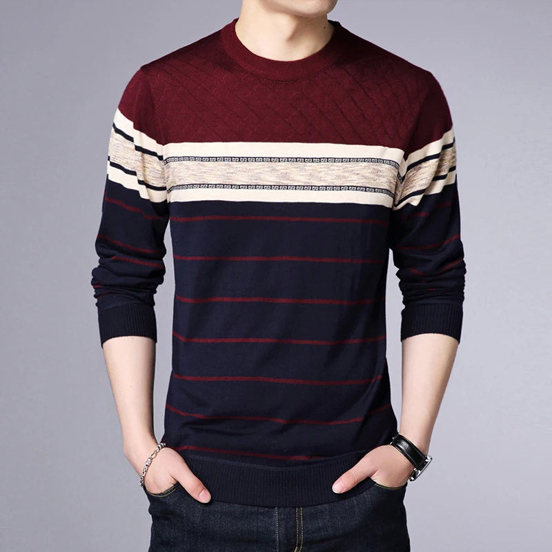 Striped Knit Pullover