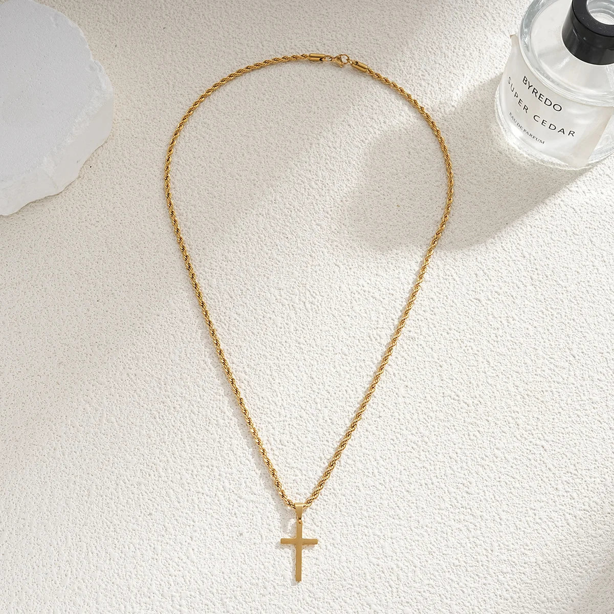 Steel Cross Necklace