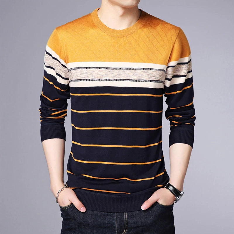 Striped Knit Pullover