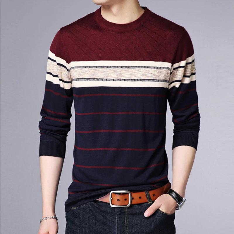 Striped Knit Pullover